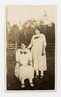 [Photograph of two sisters outside, c. 1920s]