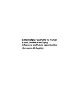 Emerging Flavors in Food