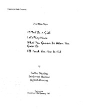 Vancouver Sath: Four Mini-Plays