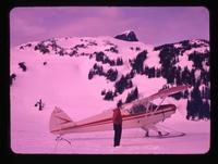 Plane & Tusk from Helm Lake, Jan. 19, 1963