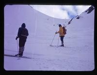 Skiers coming down from Lydia [Mountain], April 17, 1965