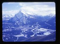 Banff & Mt. [Mount] Rundle from [Mount] Norquay, Mar. 5, 1967
