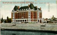 The New Can. Pac. Ry. Co. Hotel Empress, Victoria, B.C. One of the Finest Hotels on the Pacific Coast, Opening About January 10th, 1908