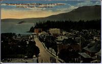 The West End, showing English Bay and C.P.R. Steamer leaving for Orient, Vancouver, B.C.
