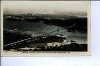 Aerial View of Lions Gate Bridge and Vancouver, B.C.