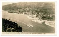Aerial View of Passenger Ship Entering the Narrows, Vancouver, B.C.