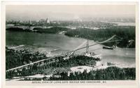 Aerial View of Lions Gate Bridge and Vancouver, B.C.