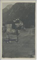 [Man on a horse in Stewart, B.C.]