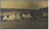[Group of men at the fifth regiment camp in Ladysmith, B.C.]