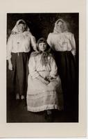 [Group portrait of three Doukhobor women in an unknown location]