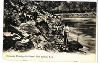Chinamen Washing Gold Fraser River Canyon, B.C.