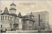 Cor. Hastings and Main Str. City Hall - Library - Dawson Block, Vancouver B.C.