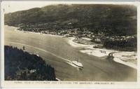 Aerial View of Passenger Ship Entering the Narrows, Vancouver, B.C.