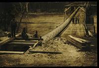 [Large pipe crossing a river in Keremeos, B.C.]