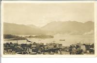 [View of Vancouver, B.C. looking towards the North Shore Mountains]