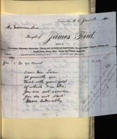 Facsimile of invoice from James Reid