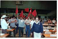 United Farmworkers of America, California. CFU President Raj Chouhan welcomed to the podium during the UFW convention.