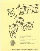 Farmworkers ESL Crusade 1985 : 'A Time to Grow' - A Set of Ten Problem Posing Drawings for the Farmworkers ESL Crusade - Tutor's Guide First Draft