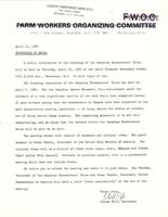 Canadian Farmworkers Union Founding Public Celebration April 26, 1980. - Invitation to Media