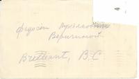 [Letter] 1910 October 01 [to] Fedosia Verigina
