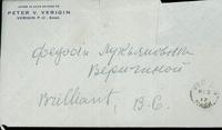 [Letter] 1917 November 03, Verigin, Sask. [to] Fedosia Verigina