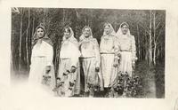 [Photograph of five Doukhobor women]