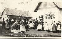 [Photograph of Doukhobor village gathering]