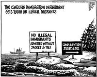 The Canadian immigration department gets tough on illegal migrants: