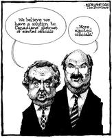 "We believe we have a solution to Canadians' distrust of elected officials" "... More elected officials!"