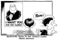 "Run!!" Recruiting Youth to the Catholic Clergy Proves Difficult
