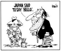 "Japan said to say 'hello'.."