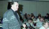 [Jack Nichol speaking at the UFAWU-CAW (United Fishermen and Allied Workers Union - Canadian Auto Workers Union) 1998 Convention]
