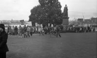 [Protest in front of the Parliament Buildings in Victoria, B.C.]