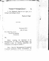 Voyage of Komagatamaru or India's Slavery Abroad. Part I Page 85