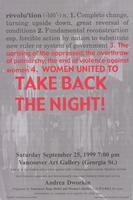 Women United to Take Back the Night!