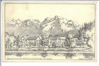 Harrison Hot Springs Hotel, looking from the lake, B.C. Canada
