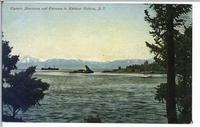 Olympic Mountains and entrance to harbour, Victoria, B.C.