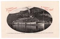 C.P.R. Palatial Lake Steamer Nasookin ~ leaving Nelson, B.C. for a trip on the Lake