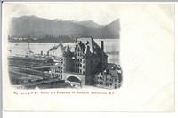 C.P. Ry. Depot and Entrance to Harbor, Vancouver, B.C.