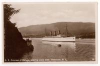 S.S. Empress of Canada entering Lions Gate, Vancouver  B.C.