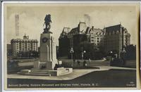 Belmont Building, Soldiers Monument and Empress Hotel, Victoria, B.C.