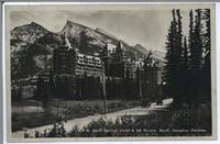 C.P.R. Banff Springs Hotel & Mt. Rundle, Banff, Canadian Rockies