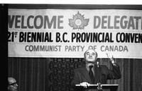 [Bill] Kashtan at opening session, B.C. Communist Party convention
