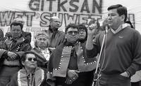 Gitksan [Gitxan] Wet'suwet'en rally - United Native Nations vice-president Bill Wilson