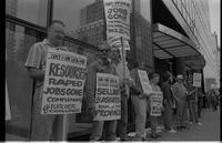 CBRT [& GW] [Canadian Brotherhood of Railway, Transport and General Workers] protest at Socred town hall meeting
