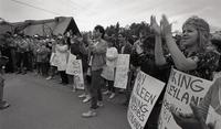 IWA [International Woodworkers of America]-Canada rally for Leyland strikers, Pitt Meadows plant