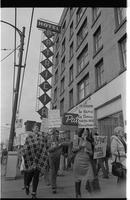 DERA [Downtown Eastside Residents Association] protest outside Patricia Hotel re: Expo evictions
