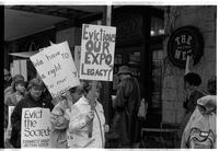 DERA [Downtown Eastside Residents Association] picket on Metropole Hotel re: Expo evictions