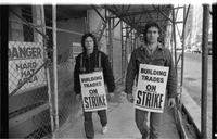 Building trades pickets, Bank of B.C. tower, 2nd day of selective strike