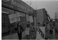Unemployed Action Centre demonstration against Money Mart